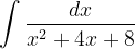 \dpi{120} \int \frac{dx}{x^{2}+4x+8}
